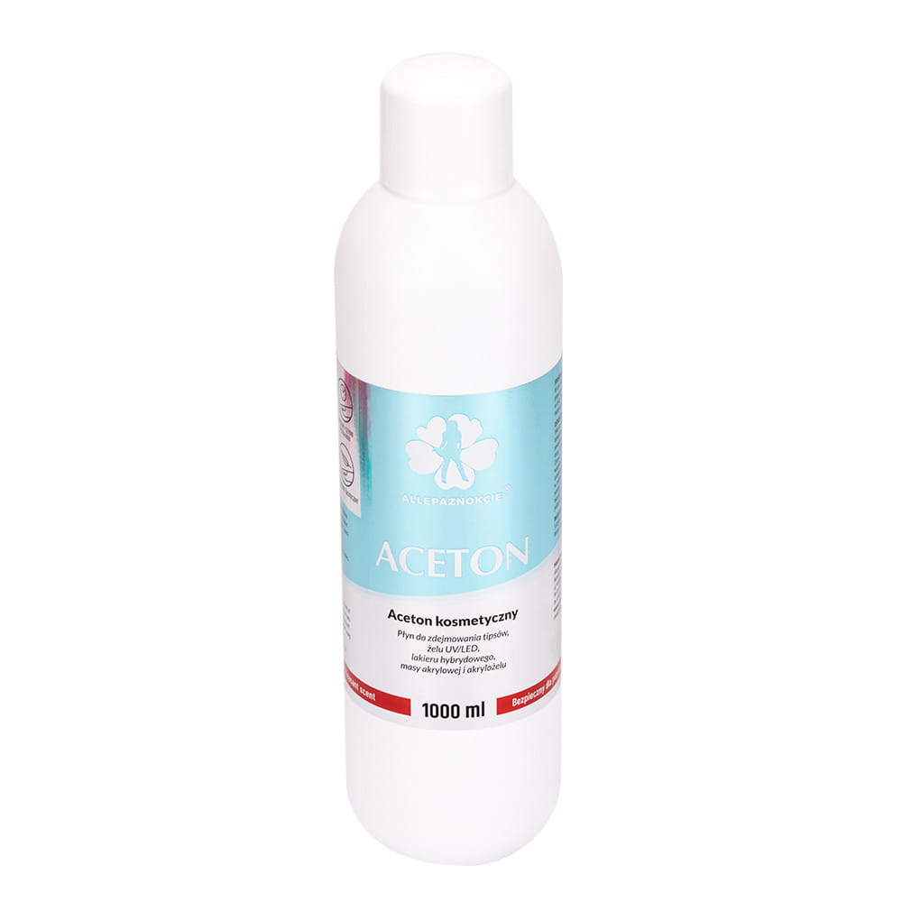 Aceton kosmetyczny zapachowy płyn do usuwania lakierów hybrydowych, akrylu 1000 ml