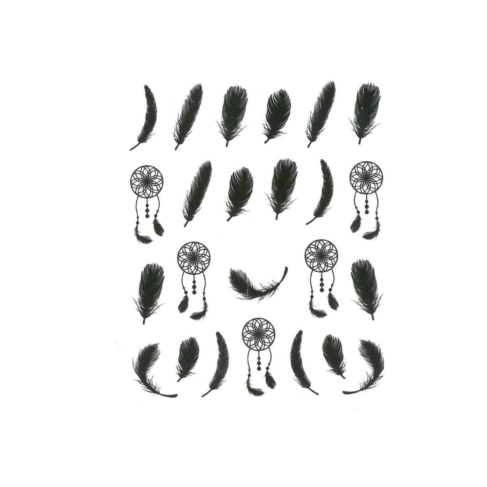 Naklejki wodne do paznokci łapacz snów STZ-642