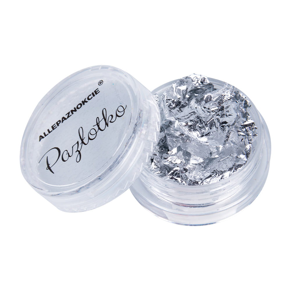 Pazłotko dwustronne Flame Allepaznokcie ultracienka folia chrom w płatkach do zdobień słoiczek 3 ml Nr 1