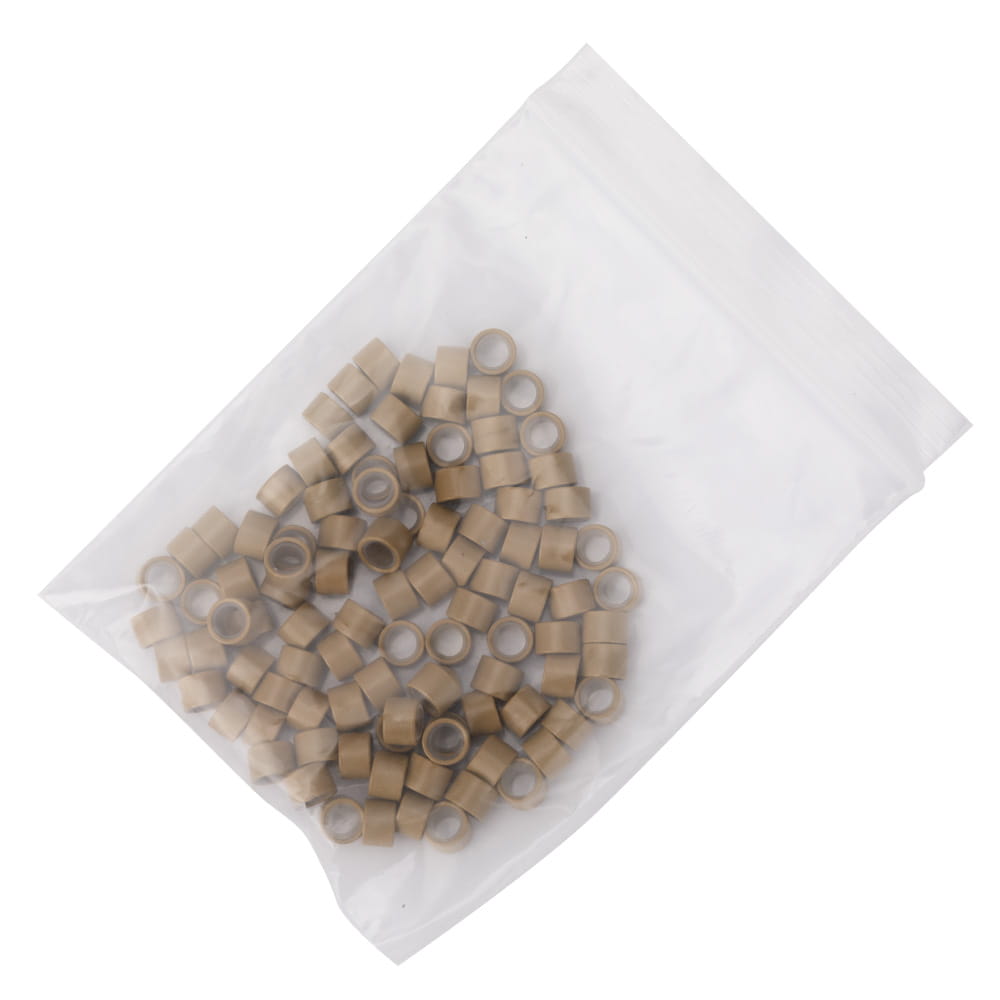 Mikroringi z silikonem do przedłużania włosów 6 mm kolor Nr 9 woreczek 100 szt