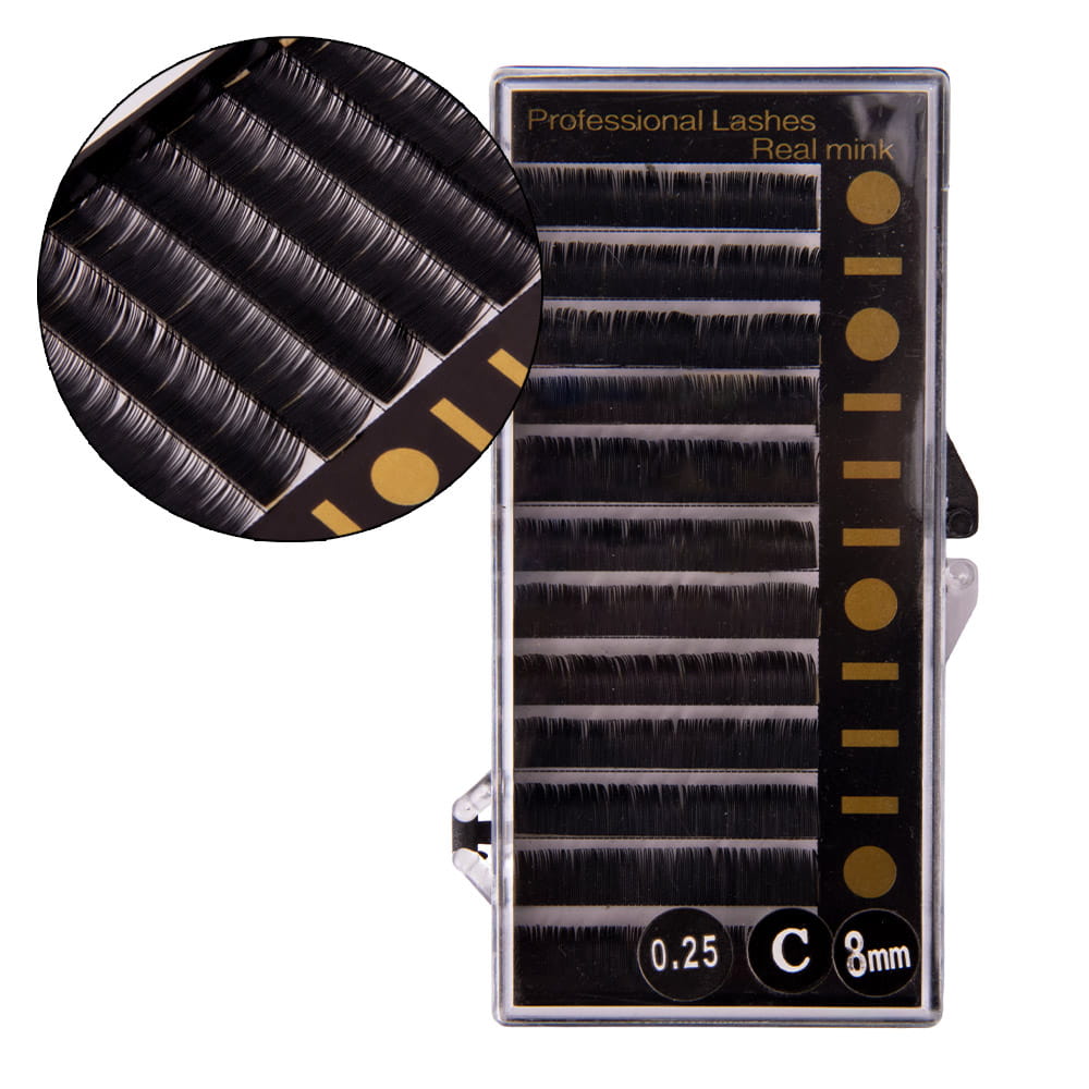 Rzęsy na pasku 0.25-C-8 mm