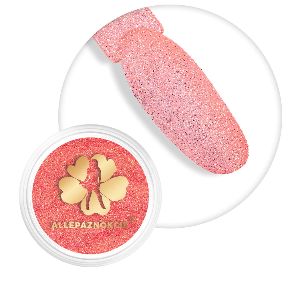 Pyłek do paznokci Sequin Quartz Effect Allepaznokcie Papaya Nr 24