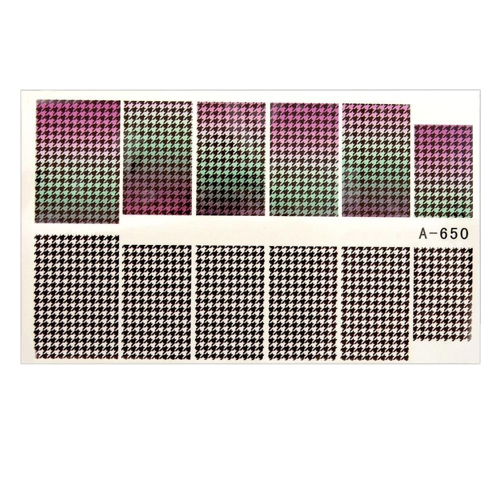 Naklejki wodne do paznokci arkusz 9 x 5,5 cm a Nr 650