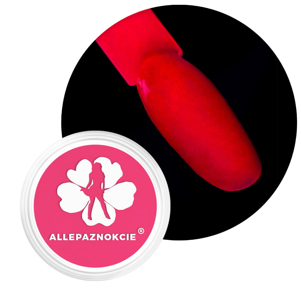 Pigment neonowy do paznokci w proszku Neon UV Pigment Allepaznokcie słoiczek 0,6 g Nr 09