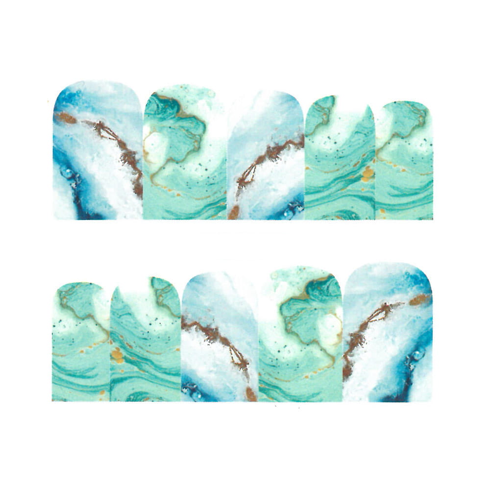 Naklejki wodne do paznokci akwarela BN-1351