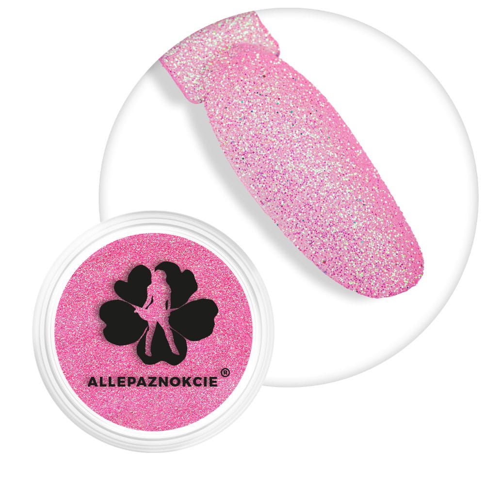 Pyłek do paznokci Sequin Quartz Effect Allepaznokcie Shocking Pink Nr 9