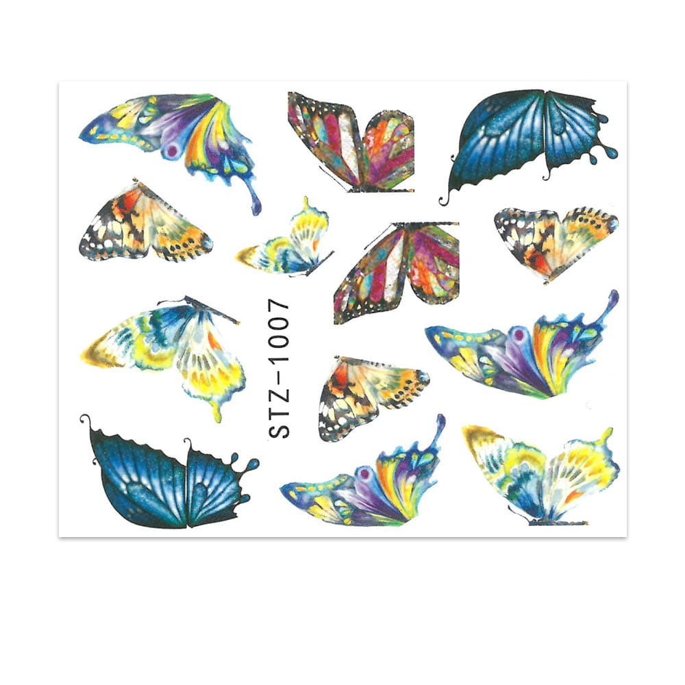 Naklejki wodne do paznokci motyle STZ-1007