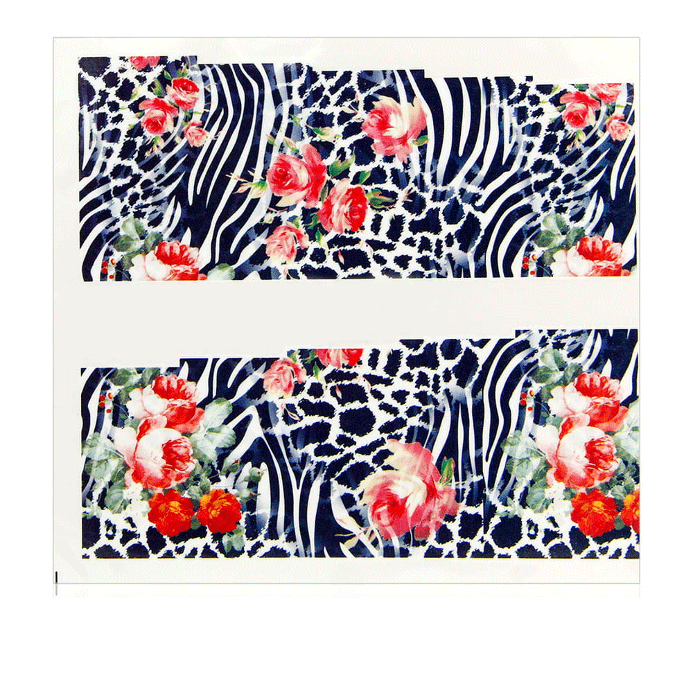 Naklejki wodne do paznokci arkusz 7 x 6,5 cm na 10 palców c Nr 185