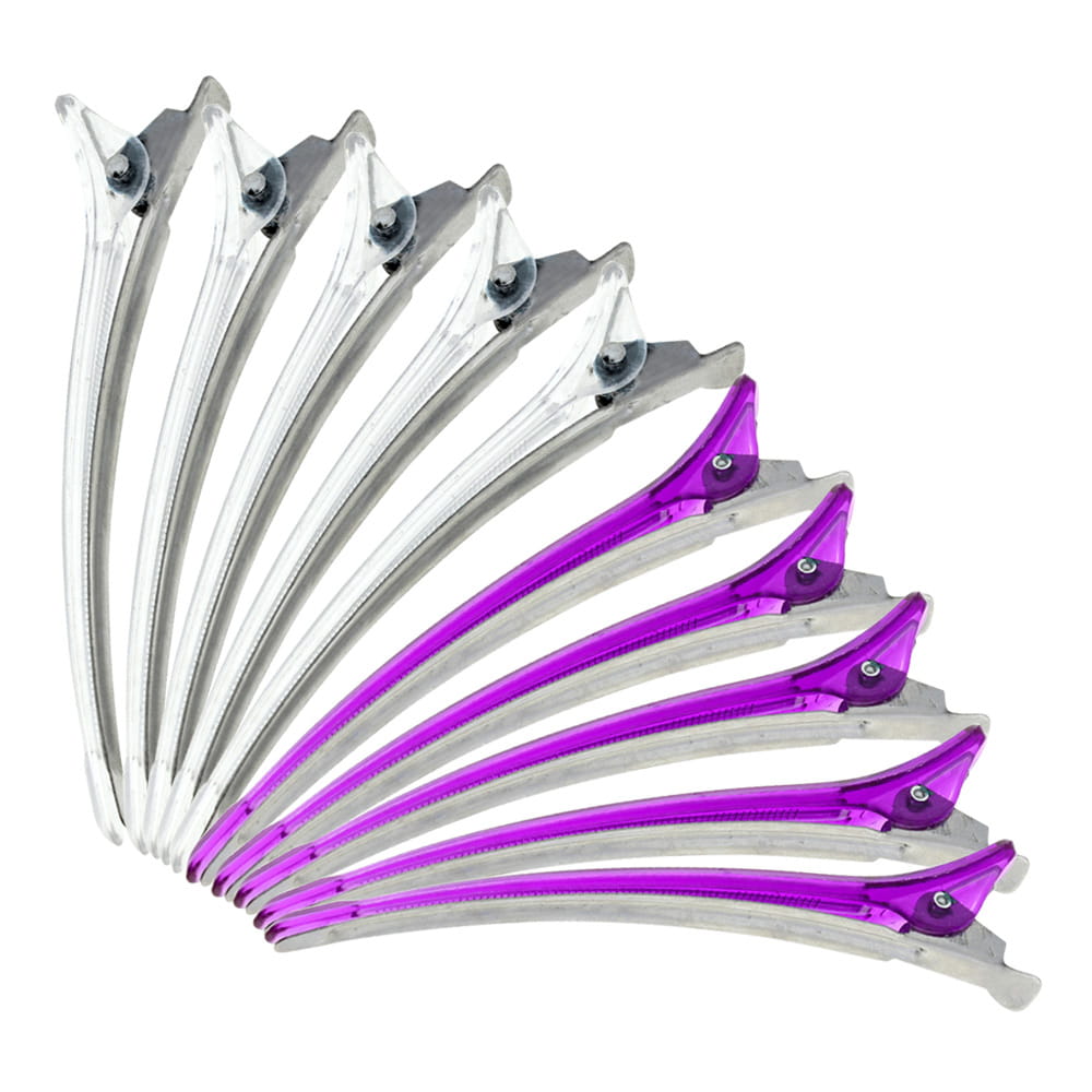 Klipsy do włosów plastik metal komplet 10szt