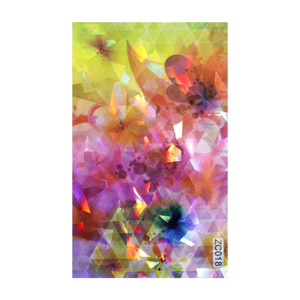 Naklejka do paznokci Laser effect samoprzylepna arkusz 8 cm x 5 cm Nr 277