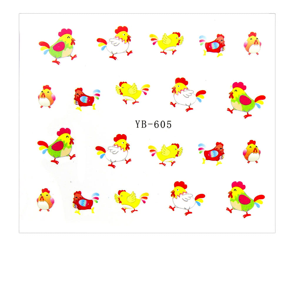 Naklejki wodne do paznokci zwierzęta YB-605