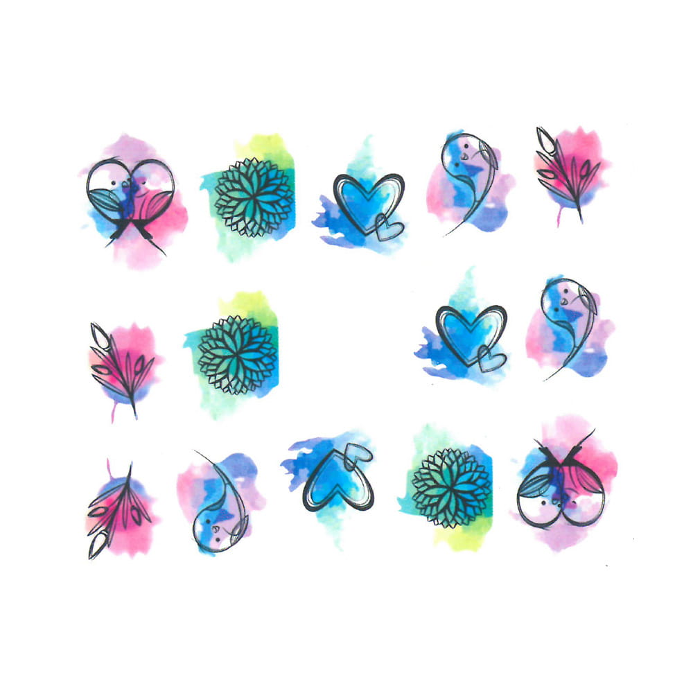 Naklejki wodne do paznokci zwierzęta BN-415