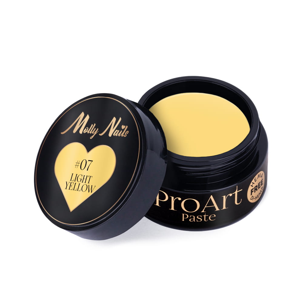 Pasta do zdobień ProArt Paste Molly Nails Light Yellow HEMA/Di-HEMA Free 5g Nr 7