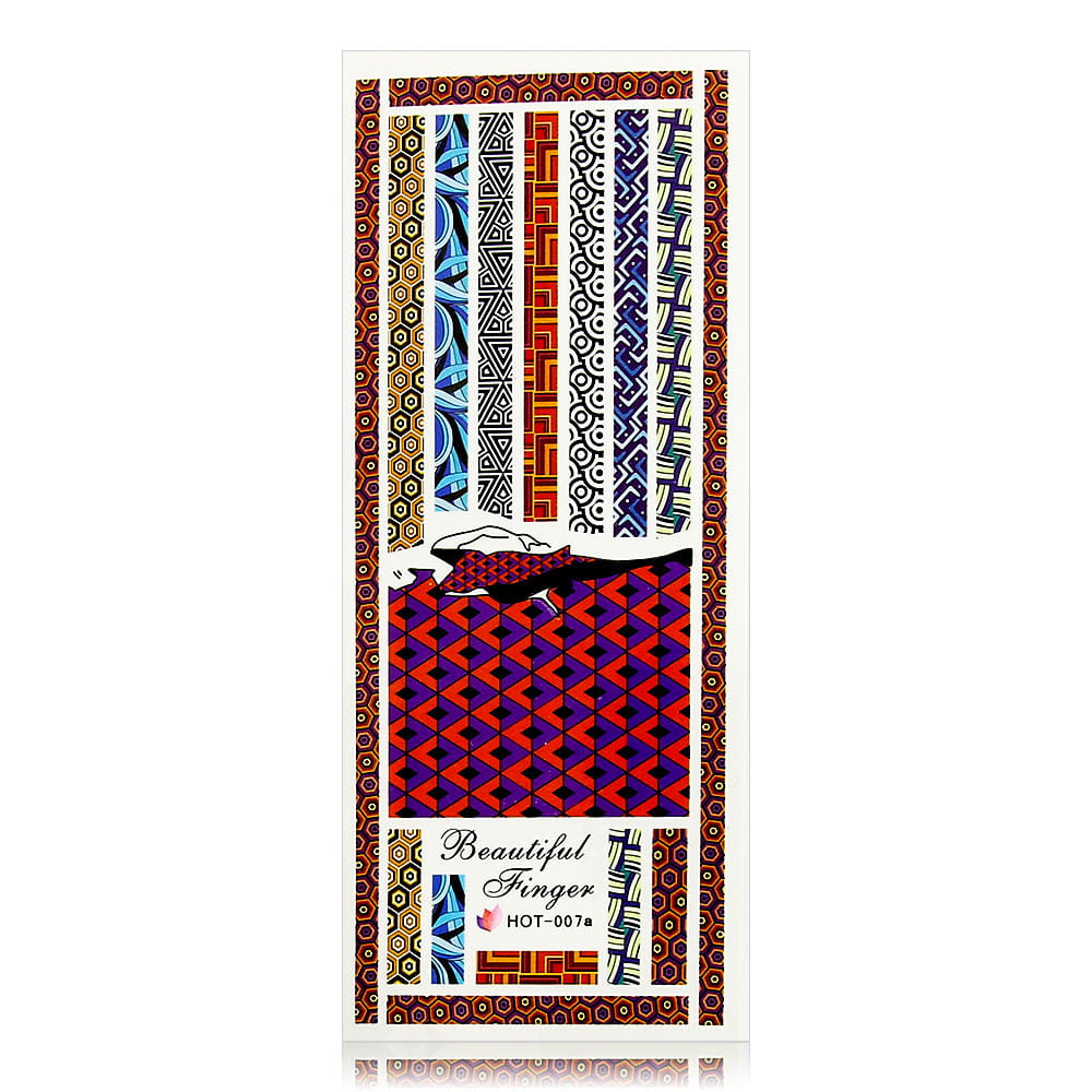 Naklejki wodne do paznokci arkusz 12,7 x 5,5 cm hot Nr 007a