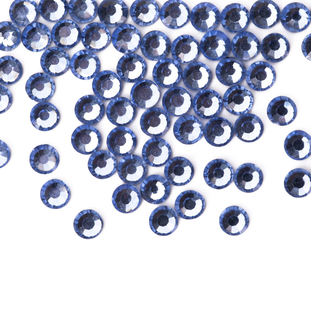 Cyrkonie do paznokci szklane SS10 Light Saphire ok.1440 szt paczka