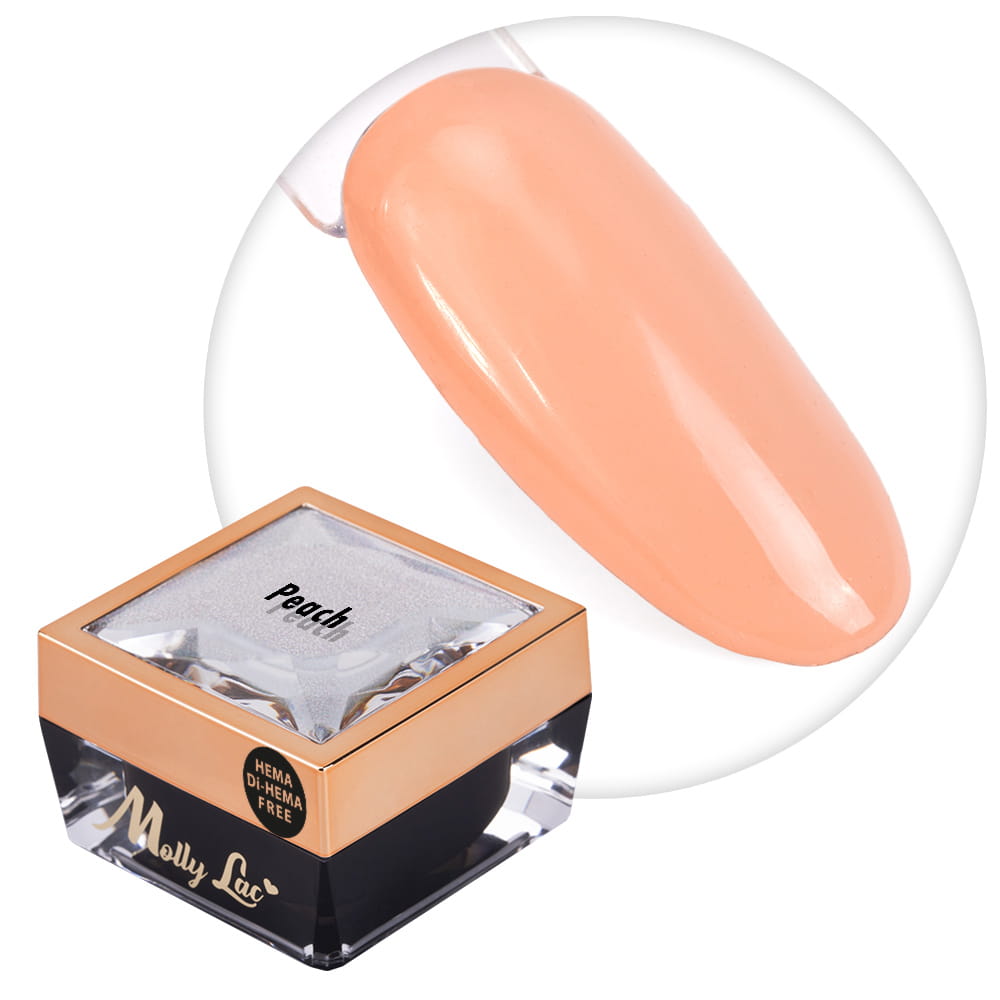 Żel do zdobień Ombre Gel paint gel ombre ornamenty MollyLac Peach HEMA/Di-HEMA Free Nr 15 5g