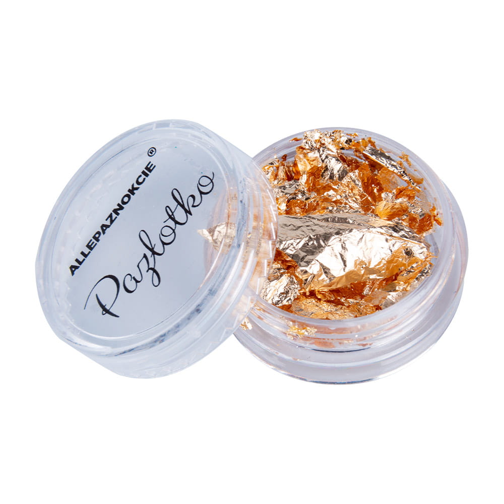 Pazłotko dwustronne Flame Allepaznokcie ultracienka folia chrom w płatkach do zdobień słoiczek 3 ml Nr 4