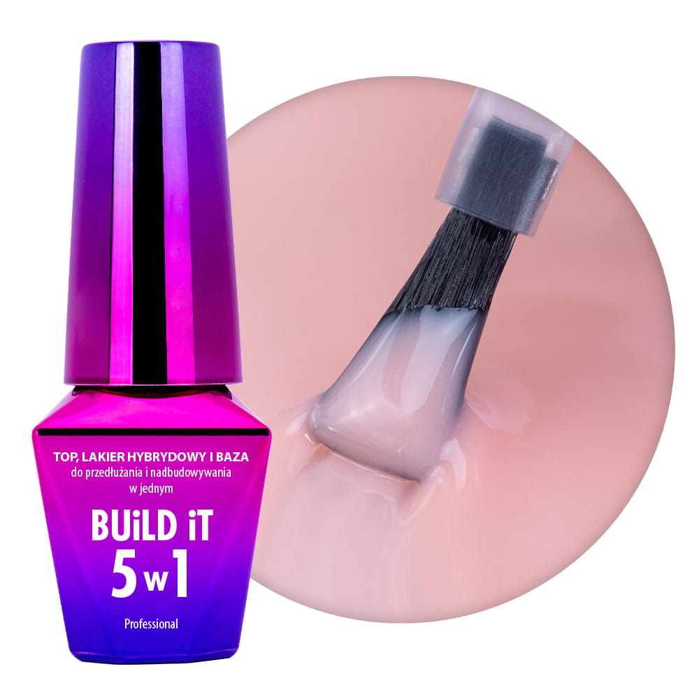 Baza lakier i top w jednym Build It 5w1 MollyLac Peach 10 g