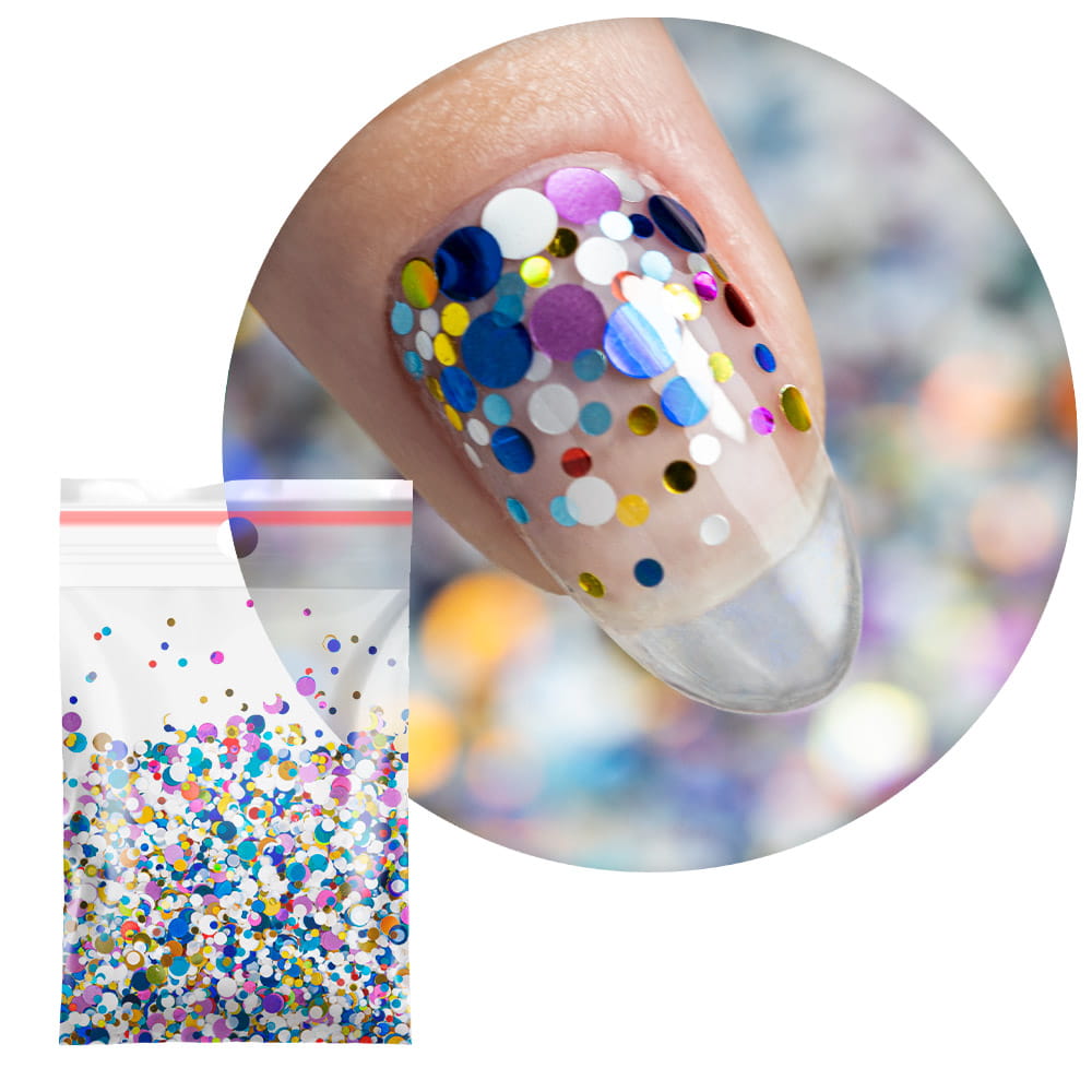 Pop-Up! Piegi Confetti Dropsy Kropki Kółeczka Princess Nails do zdobienia paznokci Nr 9 20g