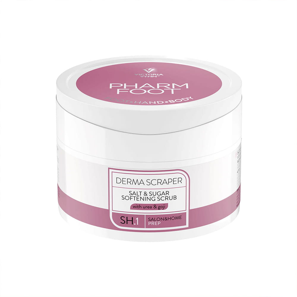Zmiękczający peeling solno-cukrowy z mocznikiem i ekstraktem z jagód goji Victoria Vynn Pharm Foot DERMA SCRAPER 200g