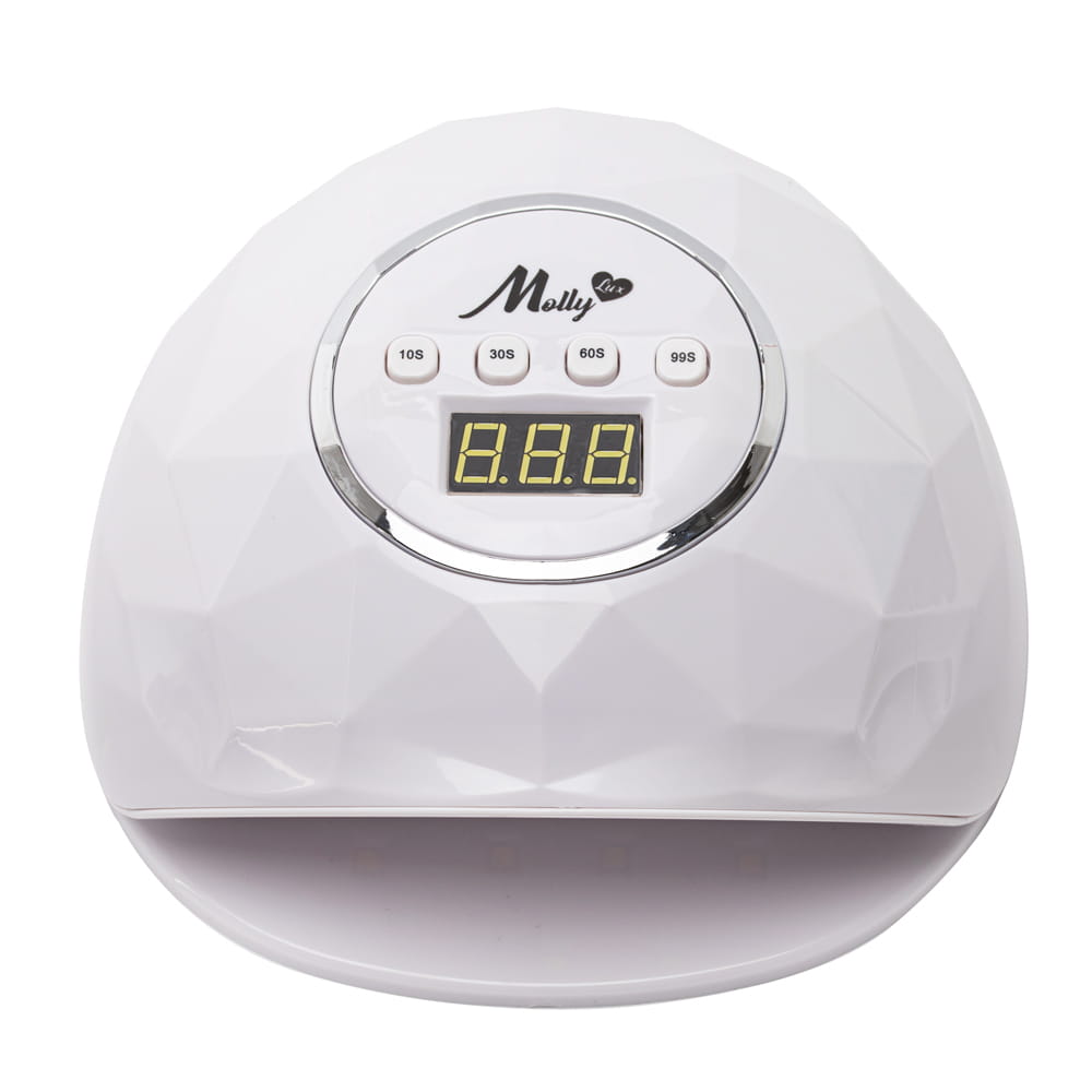 Lampa do paznokci LED 86W do lakierów hybrydowych Biała MollyLux F6 Diament