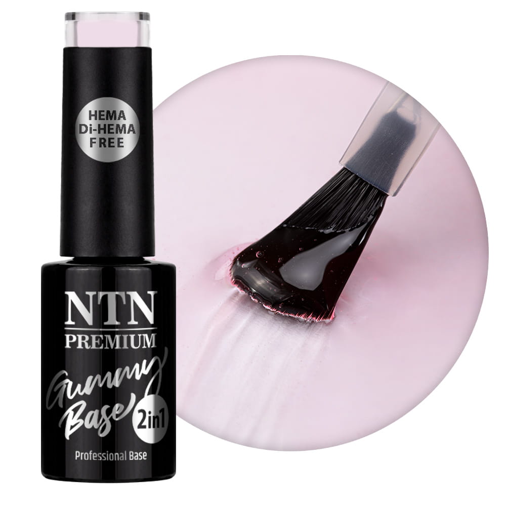 Baza średnio elastyczna kauczukowa Gummy Base 2in1 Ntn Premium Lucky Hush HEMA/Di-HEMA Free 5 g Nr 6