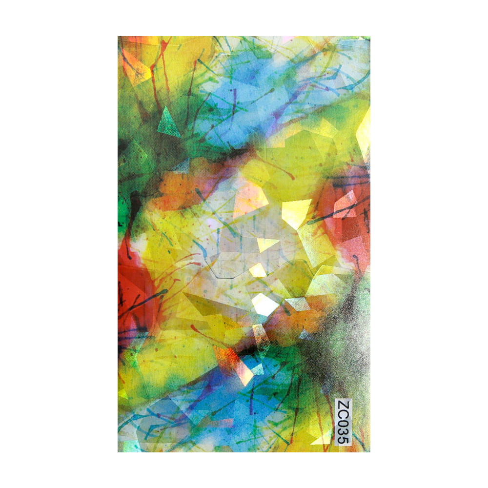 Naklejka do paznokci Laser effect samoprzylepna arkusz 8 cm x 5 cm Nr 191