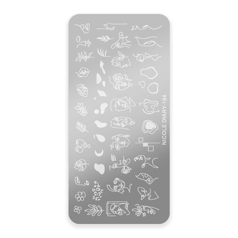 Blaszka do stempli ze wzorkami Nicole Diary Nr 184