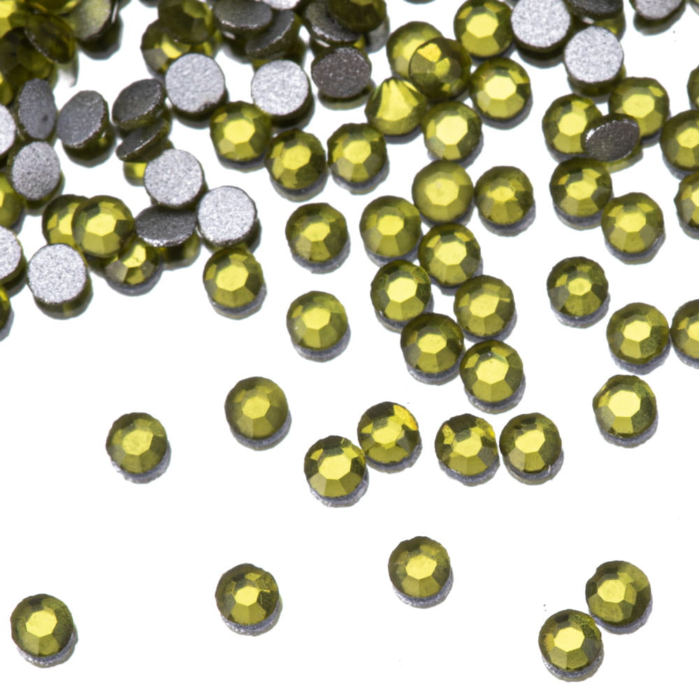 Cyrkonie do paznokci szklane SS3 Olivine ok.50 szt