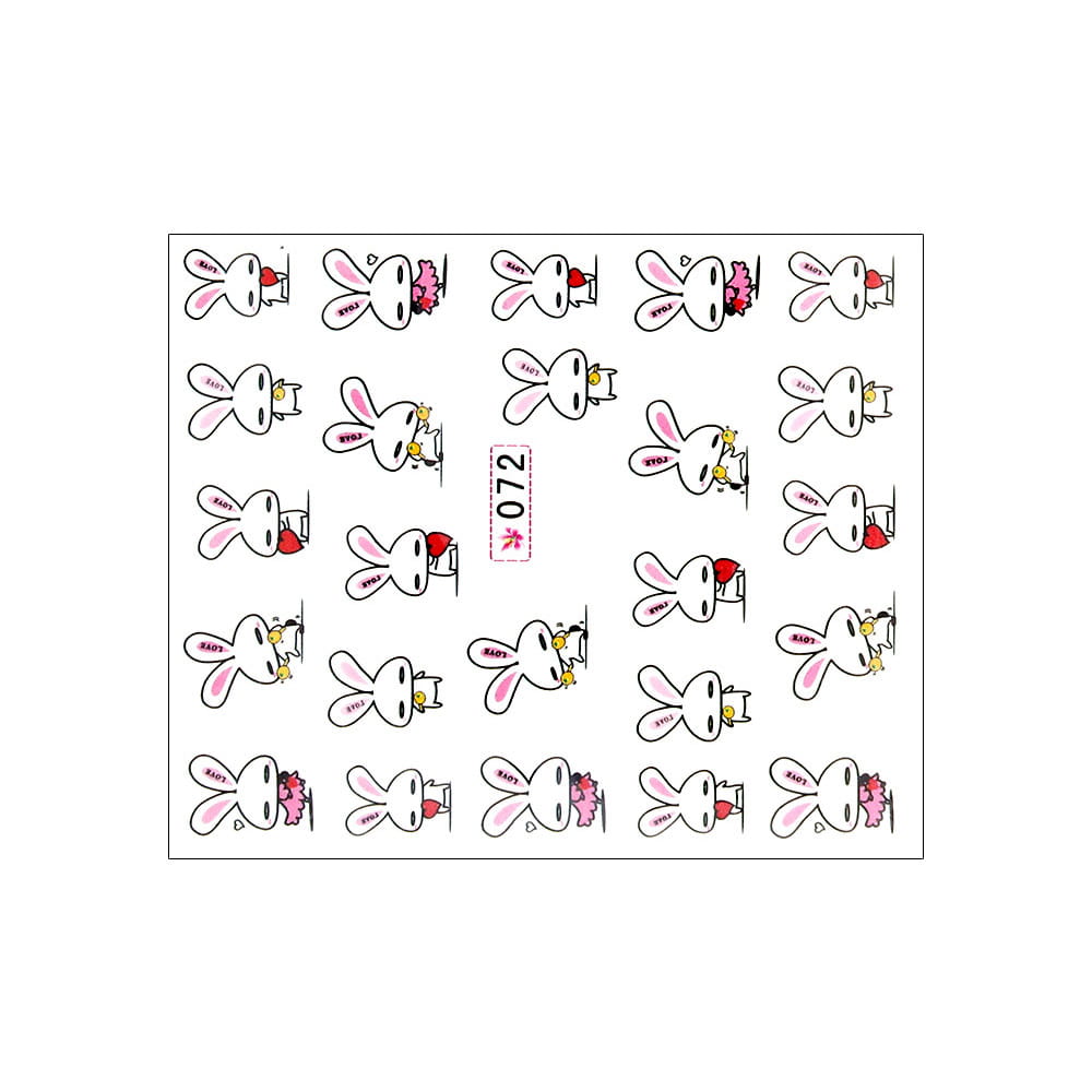 Naklejki wodne do paznokci zwierzęta Nr 072