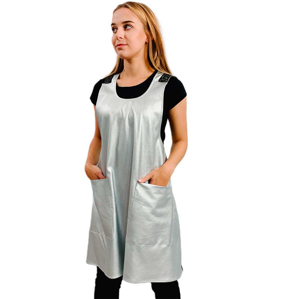 Fartuszek kosmetyczny Diamond Elegance Spark Silver M/L