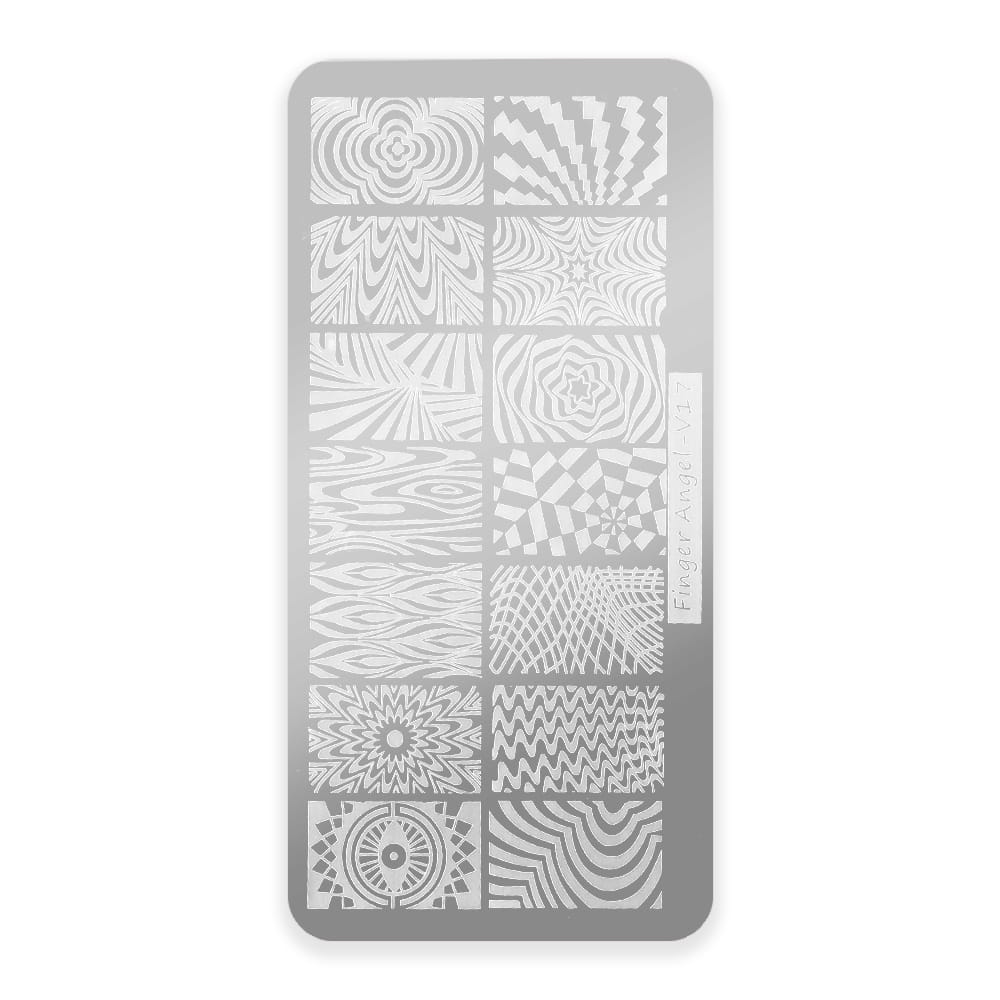 Blaszka do stempli ze wzorkami Finger Angel V17