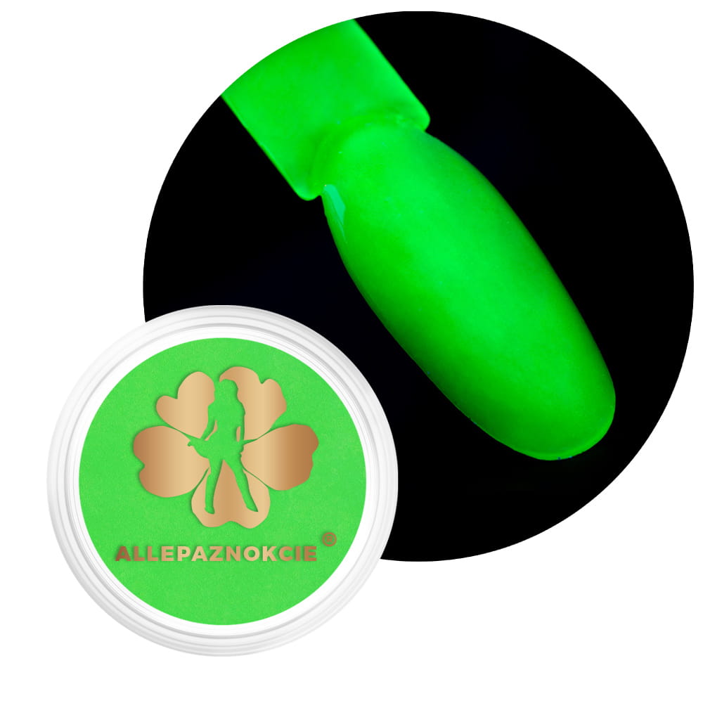 Pigment neonowy do paznokci w proszku Neon UV Pigment Allepaznokcie słoiczek 0,6 g Nr 02