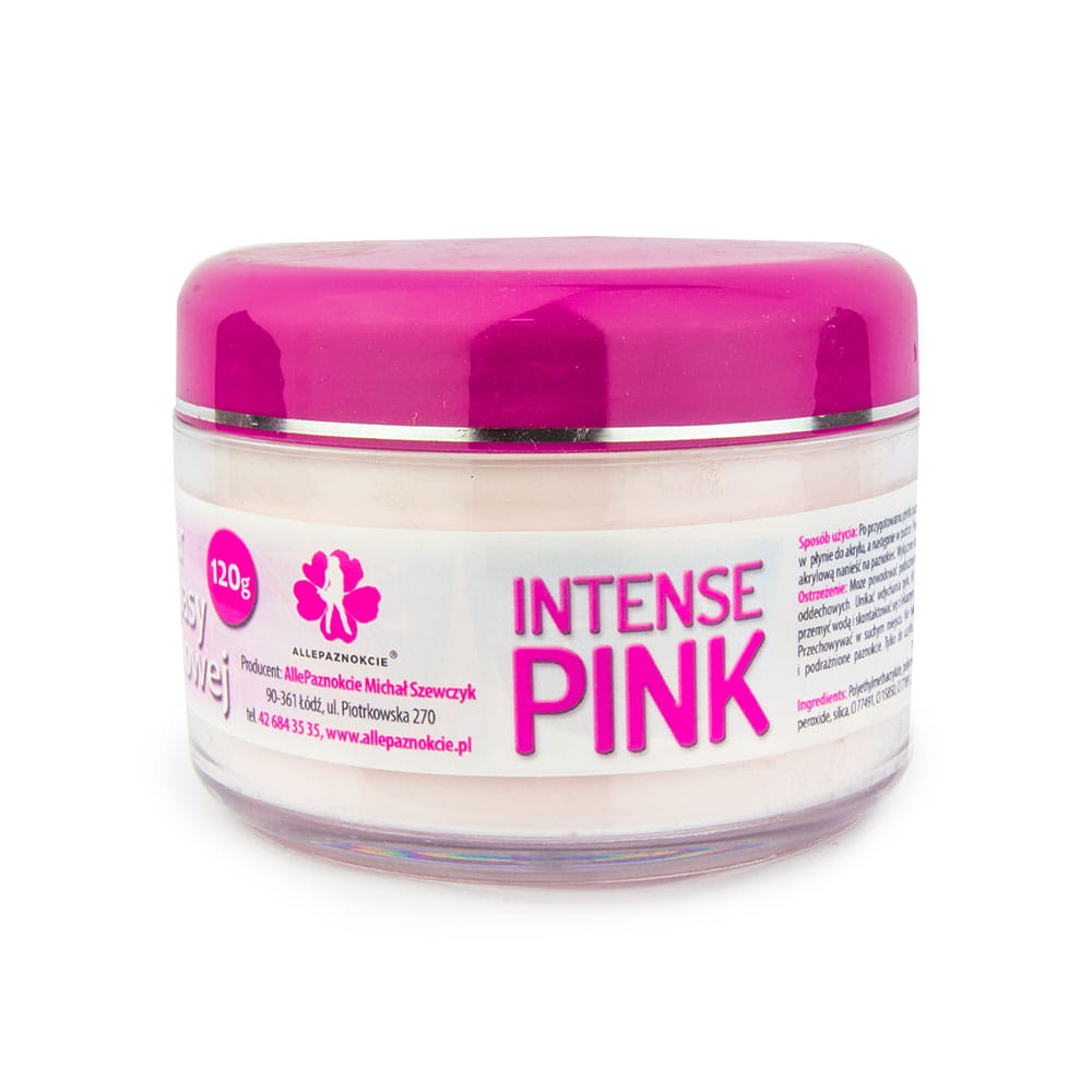 Puder akrylowy do paznokci Allepaznokcie Intense Pink 120 g Nr 8