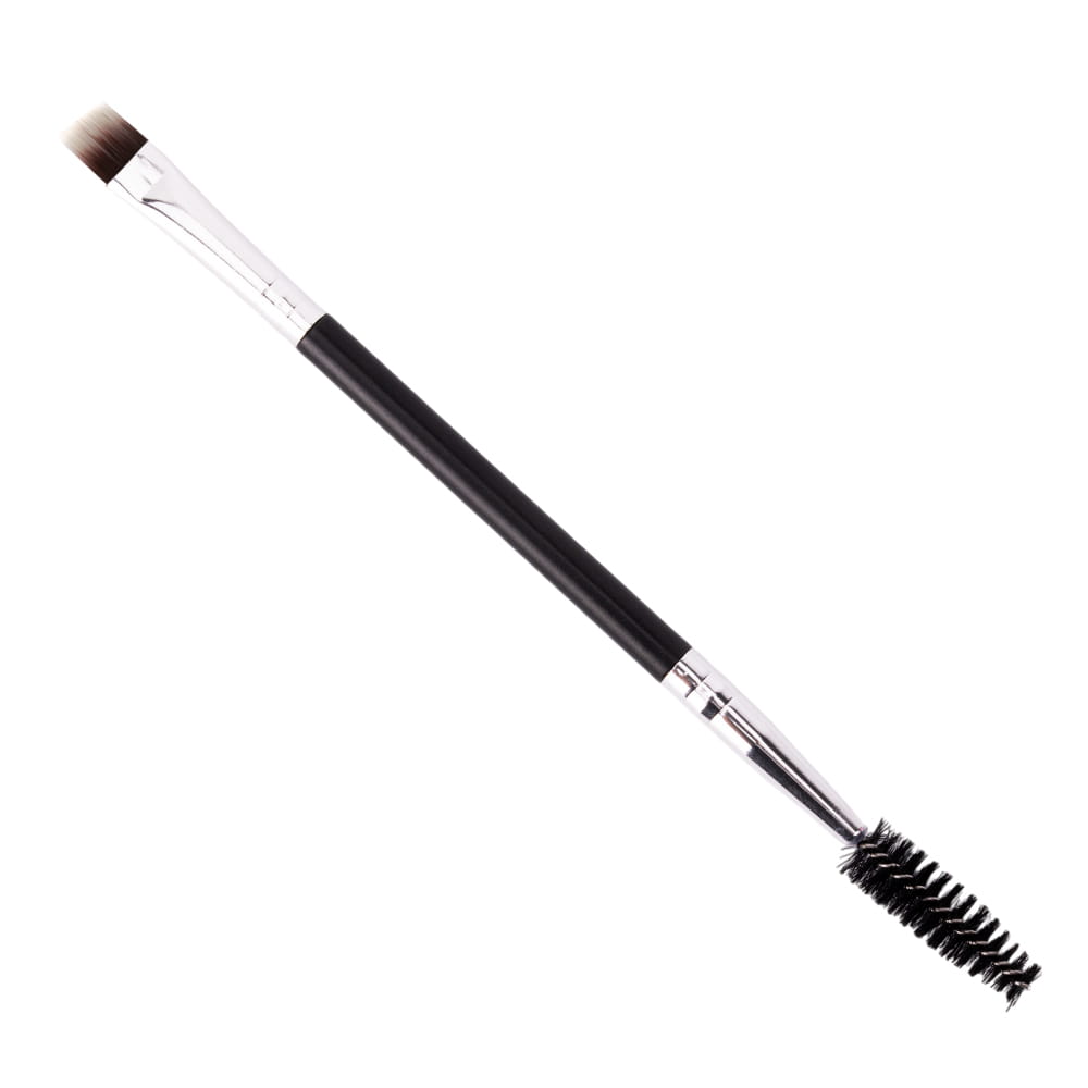 Pędzelek kosmetyczny do henny dwustronny skośny szczoteczka do brwi i rzęs