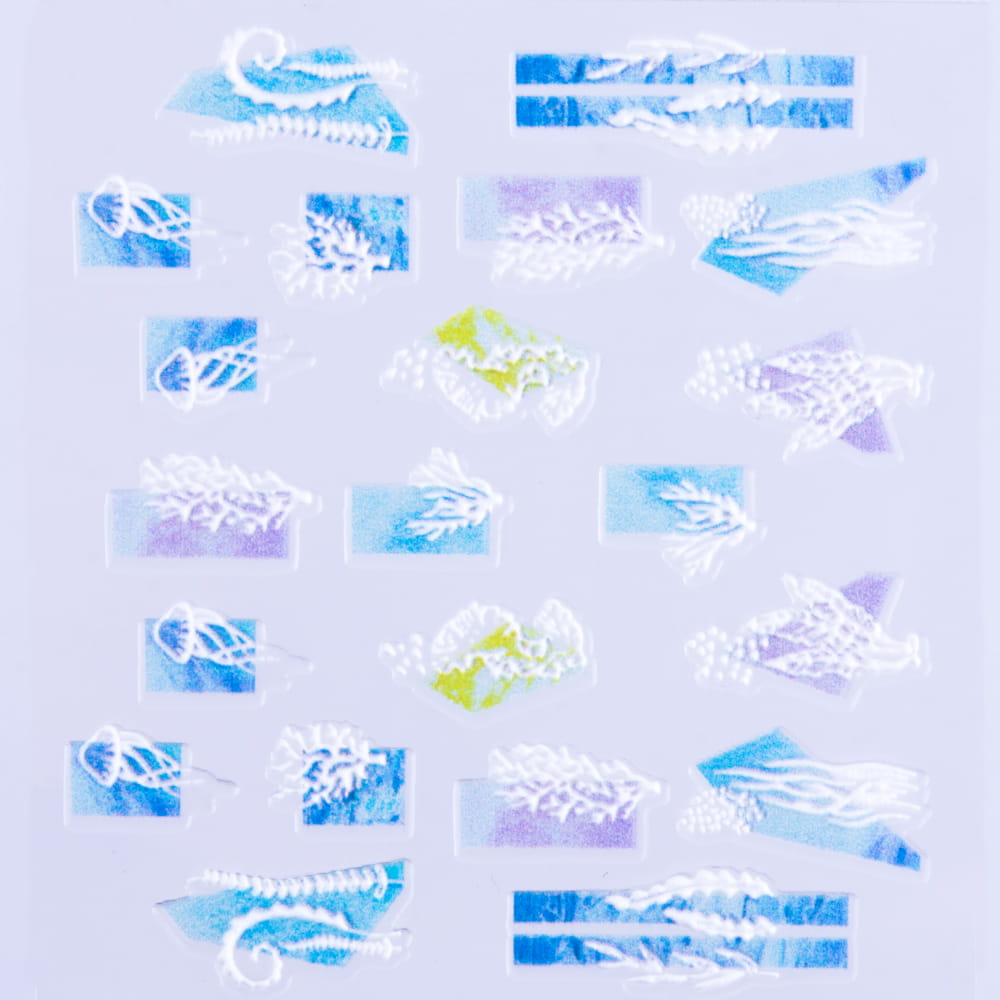 Naklejki biżuteryjne 5D samoprzylepne wypukłe akrylowe morskie Nr 88