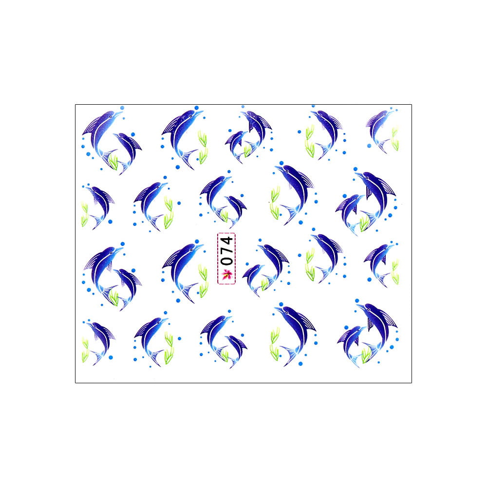 Naklejki wodne do paznokci ryby Nr 074