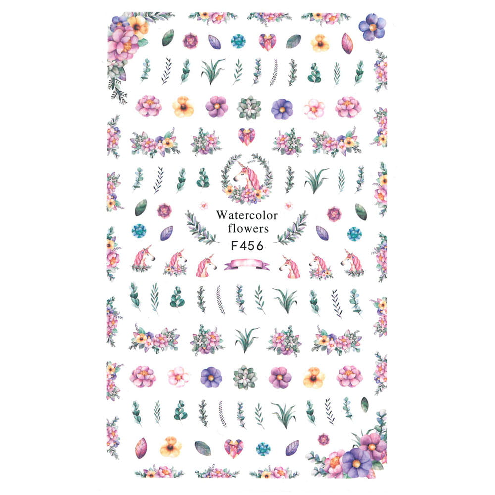 Naklejki do paznokci cienkie samoprzylepne Nr F456