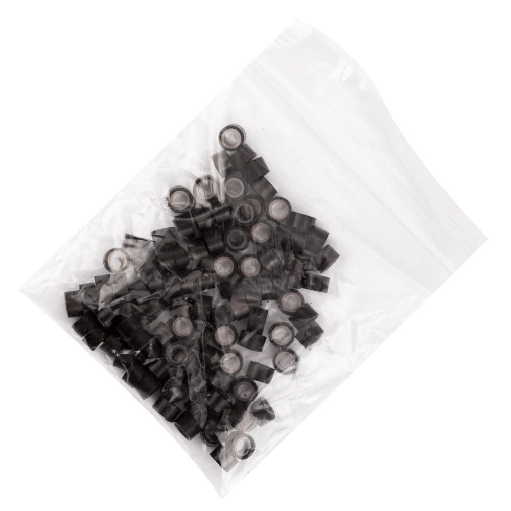 Mikroringi z silikonem do przedłużania włosów 5 mm kolor Nr 2 woreczek 100 szt