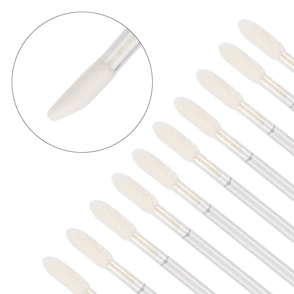 Profesjonalne aplikatory bezwłóknowe do rzęs białe 50 szt