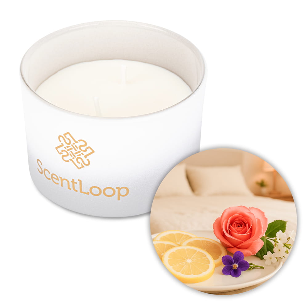 Świeca zapachowa z wosku sojowego ScentLoop Soft Linen 100g