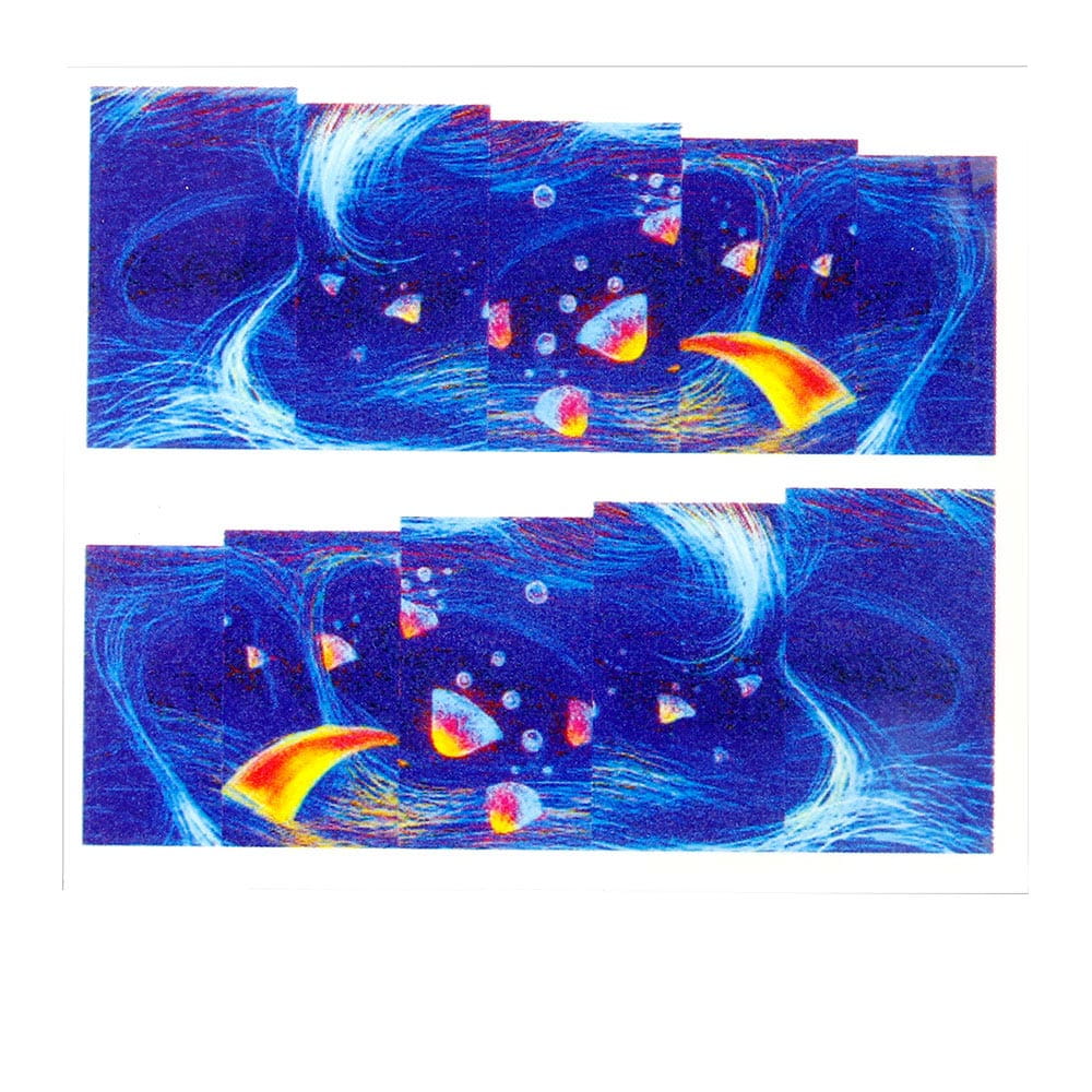 Naklejki wodne do paznokci arkusz 6,5 x 5,5cm na 10 palców yb Nr 782