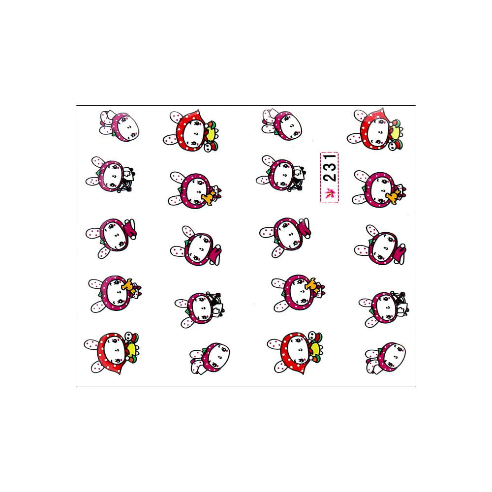 Naklejki wodne do paznokci bajkowe Nr 231