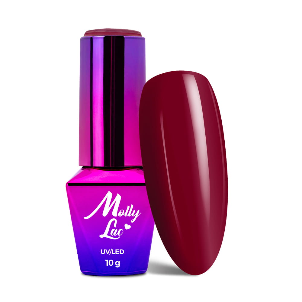 Lakier hybrydowy LED/UV Gel Polish MollyLac Glamour Women Nr 9 Red Lips 10 g
