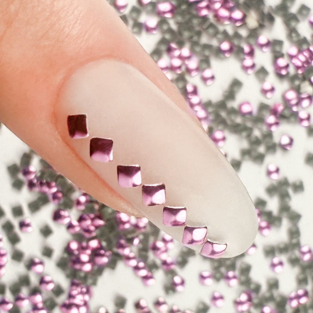 ShinePins gładkie ćwieki błyskotki ozdoby do paznokci kwadratowe mini NTN Premium Nr 1 5g