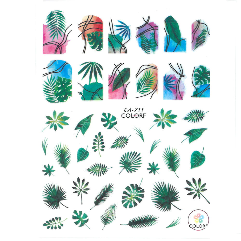 Naklejki do paznokci cienkie samoprzylepne liście CA-711