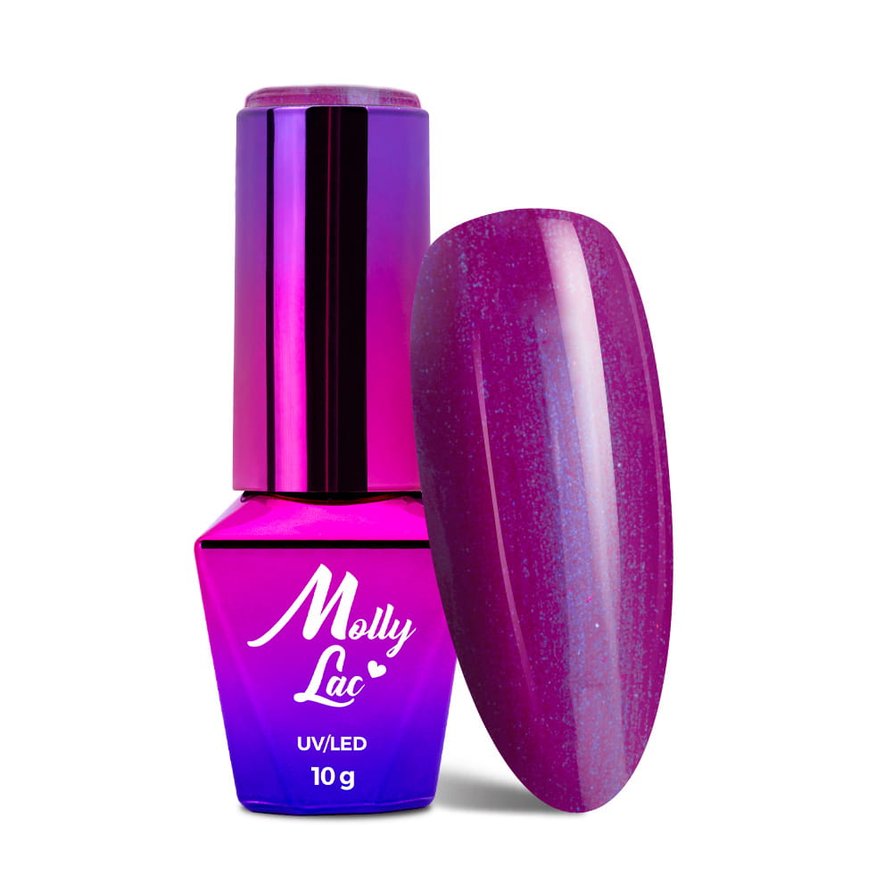 Lakier hybrydowy LED/UV Gel Polish MollyLac Bling it on! Nr 504 Purple Chic 10 g