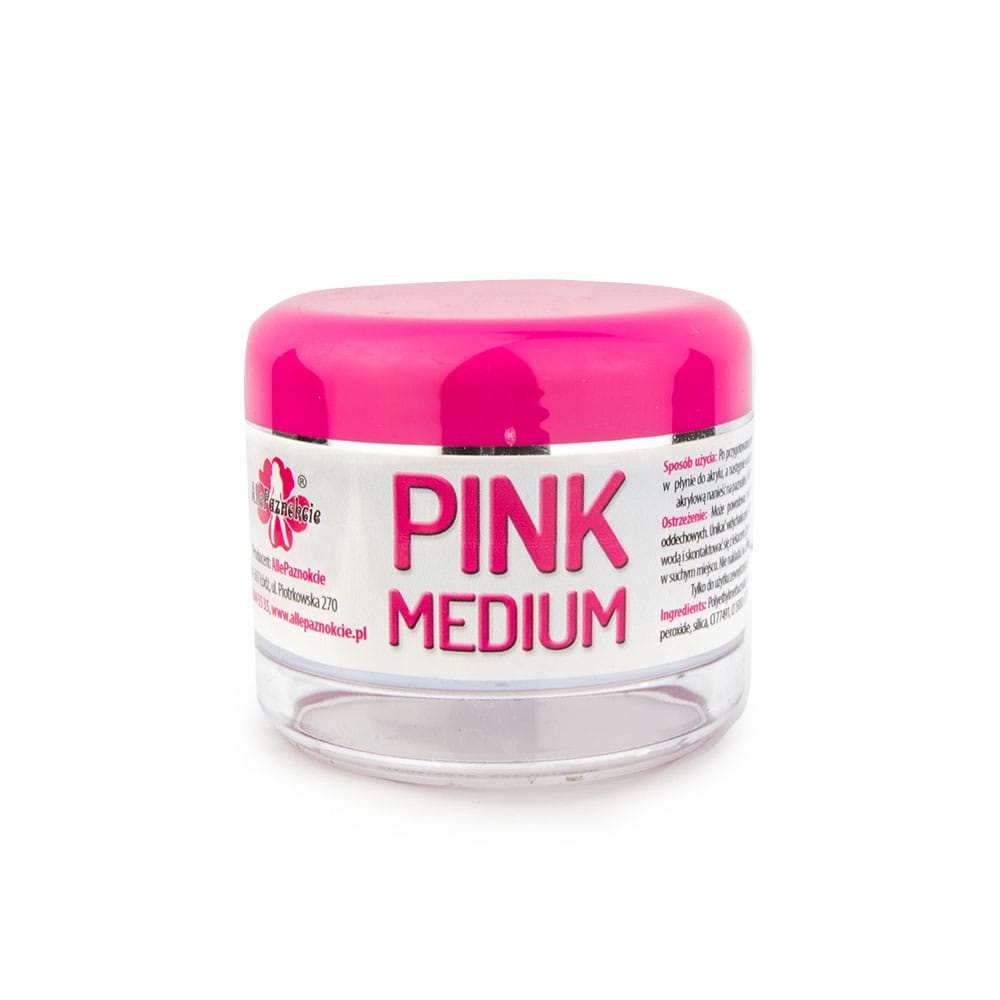 Puder akrylowy do paznokci Allepaznokcie Pink Medium 30 g Nr 4