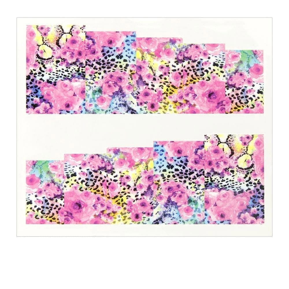 Naklejki wodne do paznokci arkusz 6,5 x 5,5 cm na 10 palców a Nr 116