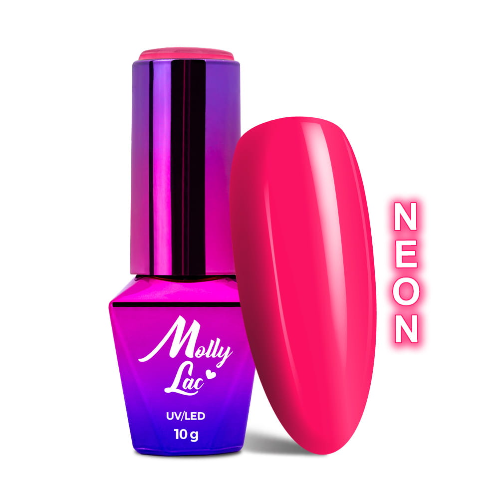 Lakier hybrydowy LED/UV Gel Polish MollyLac Inspired By You Nr 52 Temptress Neon 10 g